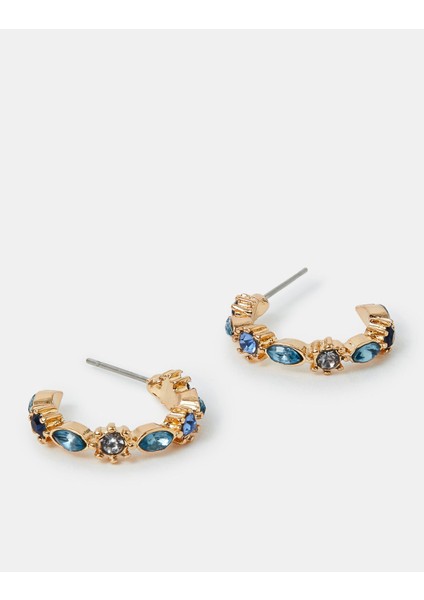Mını Eclectıc Gem Hoop Green