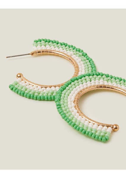 Fan Bead Halka Küpe