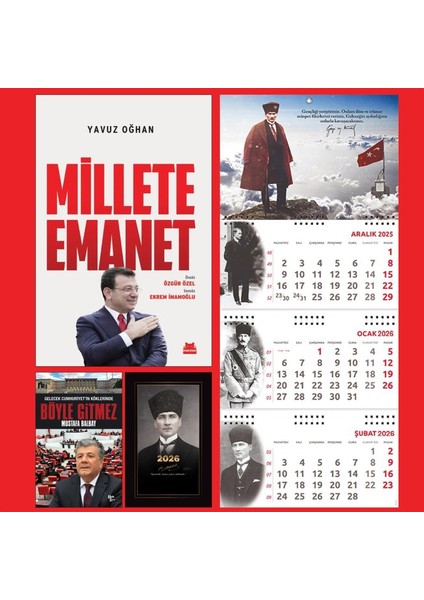 Millete Emanet ve Böyle Gitmez - Kalpaklı Ajanda - Sakarya Duvar Takvimi