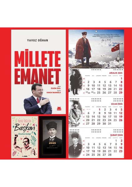Millete Emanet ve Yalnız Değilsin Başkan - Kalpaklı Ajanda - Sakarya Duvar Takvimi