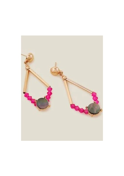 Bead Teardrop Sallantılı Küpe