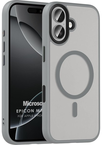 Apple iPhone 17 Kılıf Epicon Magsafe Gri