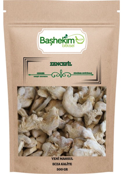 Zencefil Kök Kuru Yeni Mahsul Ecza Kalite Yağı Alınmamış Elenmiş Seçilmiş 500 gr