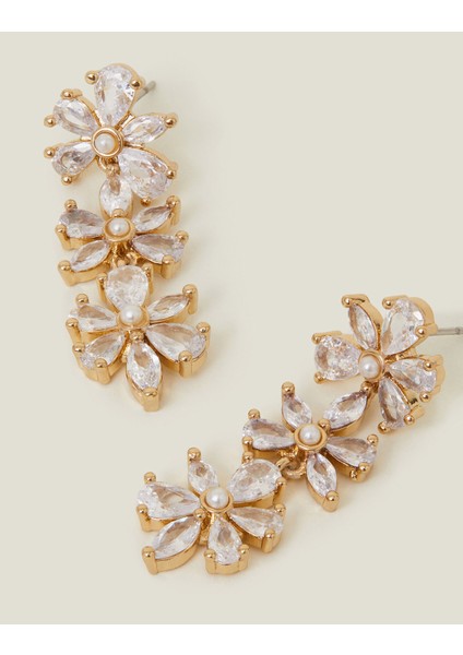 Sallantılı Çiçek Küpe