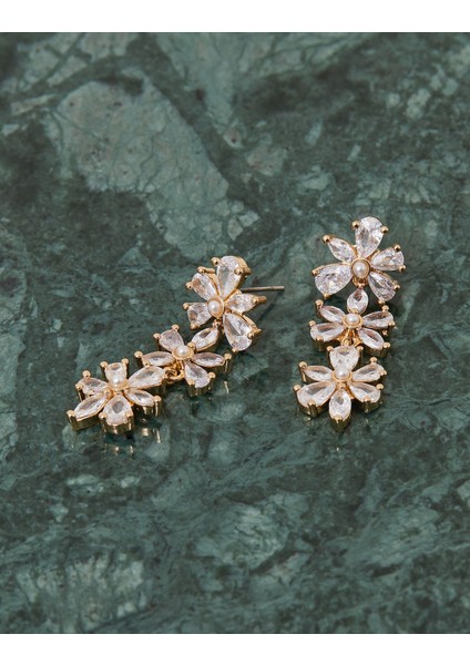 Sallantılı Çiçek Küpe modelleri