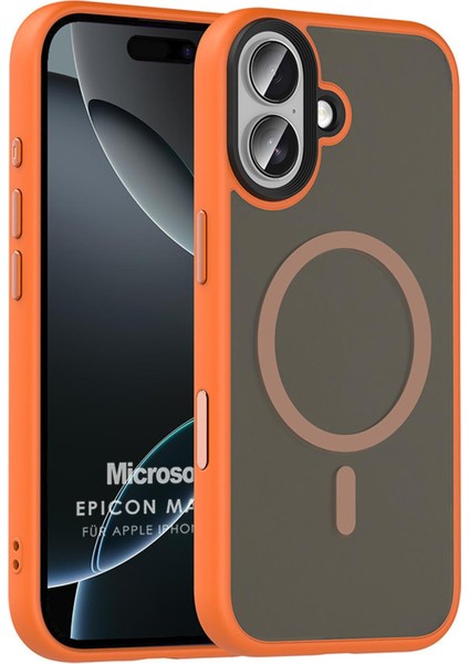 Apple iPhone 17 Kılıf Epicon Magsafe Turuncu