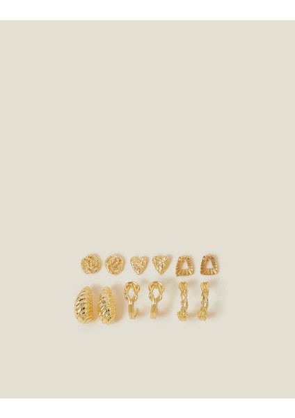 Halka Inicili Küpe Set x 6