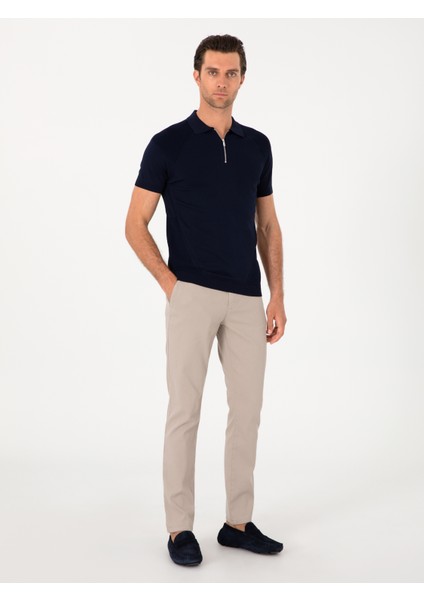 Erkek Taş Slim Fit Pamuk Karışımlı Kanvas Pantolon 50305640-VR049 modelleri