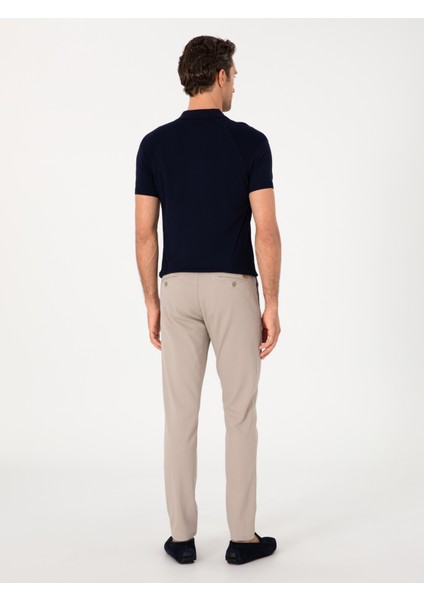Erkek Taş Slim Fit Pamuk Karışımlı Kanvas Pantolon 50305640-VR049 fırsatları