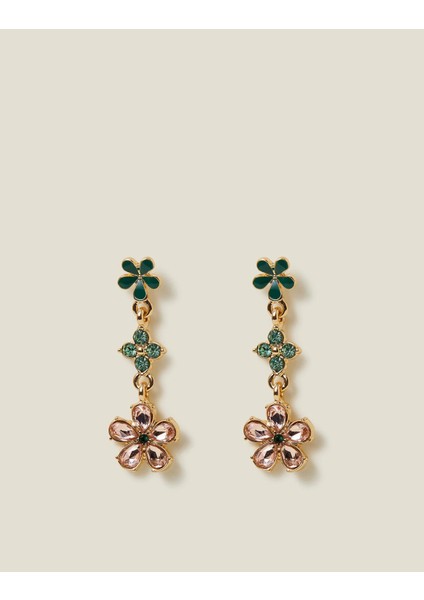 Sallantılı Çiçek Küpe modelleri