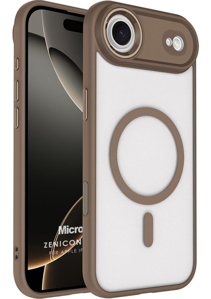 Apple iPhone 17 Air Kılıf Zenicon Magsafe Kahverengi