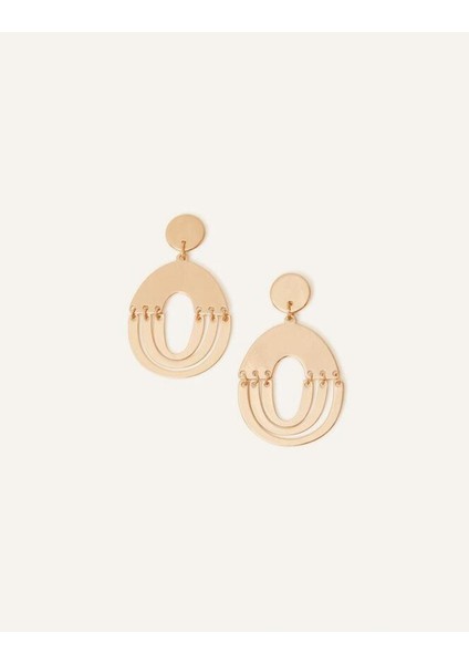 Oval Metal Cut Out D Gold