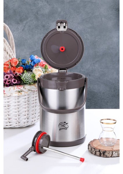 2.5 Litre Çift Kat Paslanmaz Çelik Termos(Ev, Iş Yeri, Restoran, Otel, Piknik ve Organizasyonlar) fiyatları