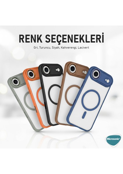 Apple iPhone 17 Air Kılıf Zenicon Magsafe Kahverengi