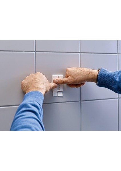 77767 - 00002 - 00 ÇIKARILABILIR Ayarlanabilir Kendinden Yapışkanlı Tırnak Fayans, Metal ve Düz Yüzeyler Için, Beyaz modelleri