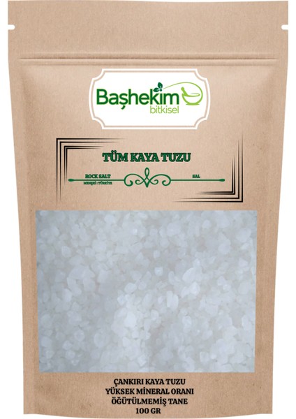 Kaya Tuzu Tane Çankırı Kaya Tuzu Yüksek Mineral Oranı Öğütülmemiş 100 gr