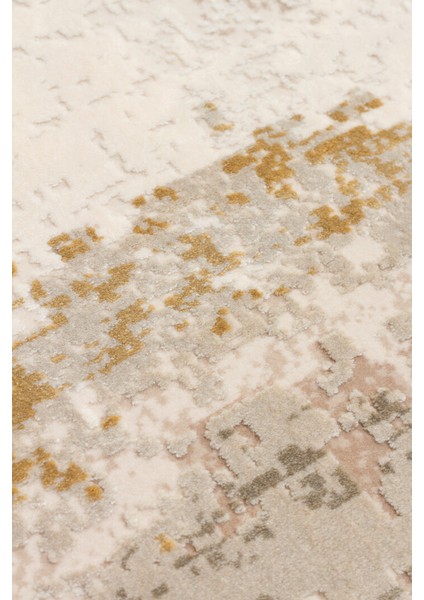 Fresco Xw Fs 34 Krem Altın - Işıltılı Dokuma Bambu Viskon Salon Halısı fırsatları