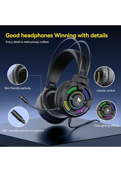 Siyah 7.1 Ses Rgb Ergonomik Tasarım 1.sınıf Sünger Gaming Oyuncu Kulaklık fiyatları
