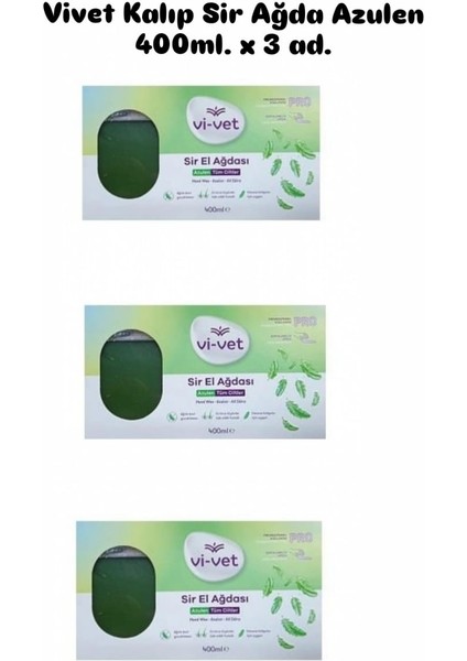 Kalıp Ağda Azulen 400 ml x 3 Adet - Doğal Reçine, Şekersiz