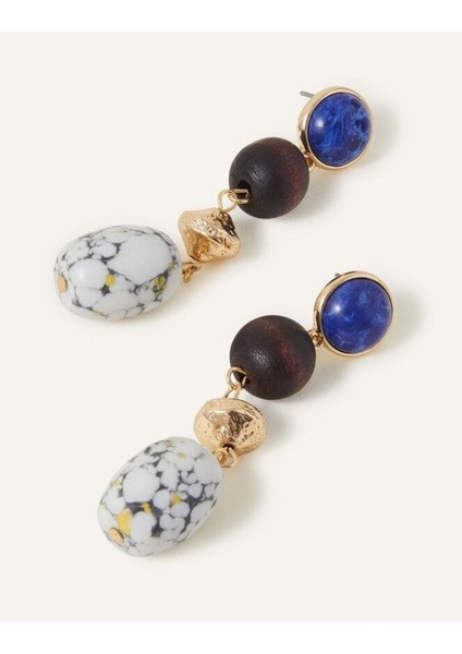 Mıxed Bead And Woode Blue fırsatları