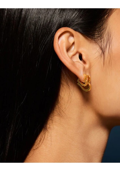 Z Heart Küpe Seti x 2 Altın Kaplama modelleri