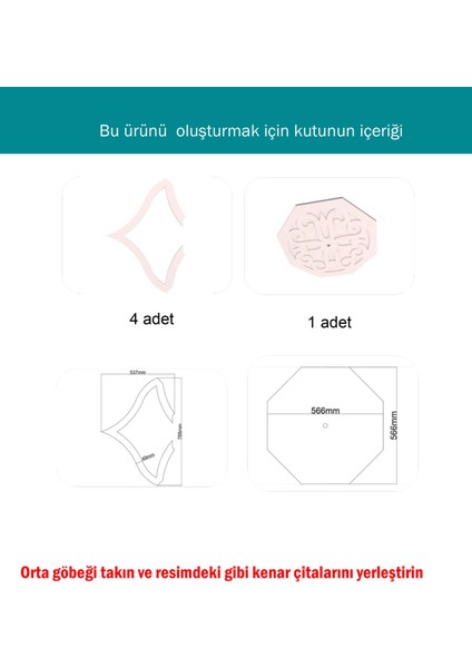 Lamba Tavan Göbegi 54-Motifli-8g-Motif-30-Modüler Dc fırsatları