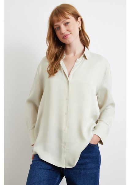 Viskon Saten Gömlek Gri fiyatları