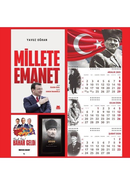 Millete Emanet ve Bak Işte Bahar Geldi - Komutan Ajanda - Ayyıldız Duvar Takvimi