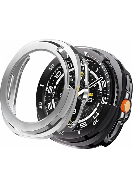 Samsung Galaxy Watch 8 Classic 46MM Kılıf Matte Premium Slim Watchband Gümüş