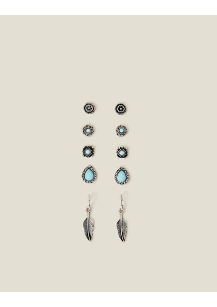 Tüylü Küpe Seti x 5