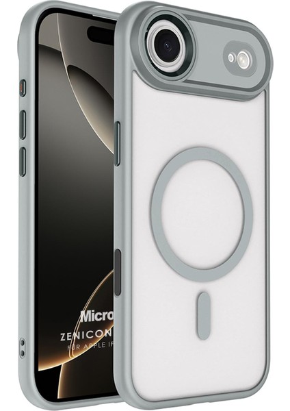 Apple iPhone 17 Air Kılıf Zenicon Magsafe Gri