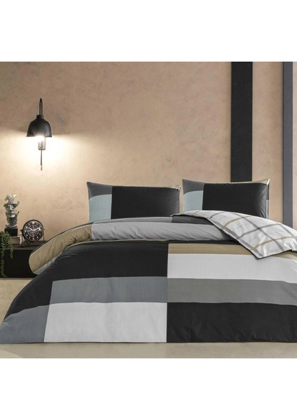 Genç Modası Ranforce Çift Kişilik Nevresim Takımı Nexie Antrasit