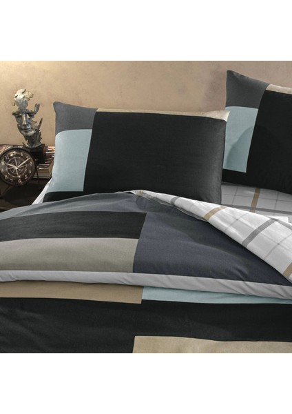 Genç Modası Ranforce Çift Kişilik Nevresim Takımı Nexie Antrasit fiyatları