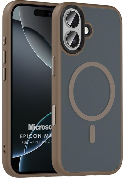 Apple iPhone 17 Kılıf Epicon Magsafe Kahverengi