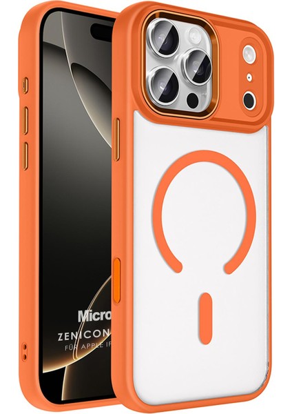 Apple iPhone 17 Pro Max Kılıf Zenicon Magsafe Turuncu