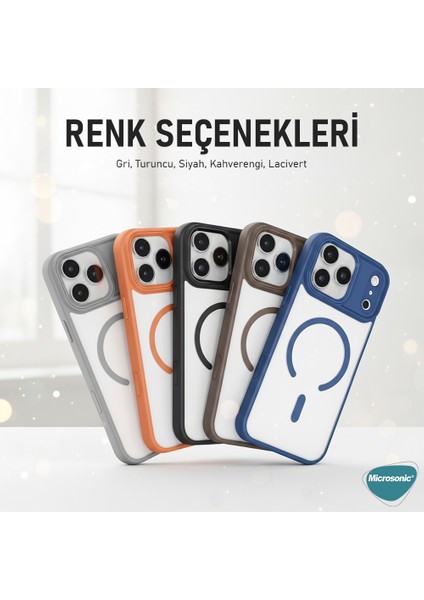 Apple iPhone 17 Pro Max Kılıf Zenicon Magsafe Turuncu
