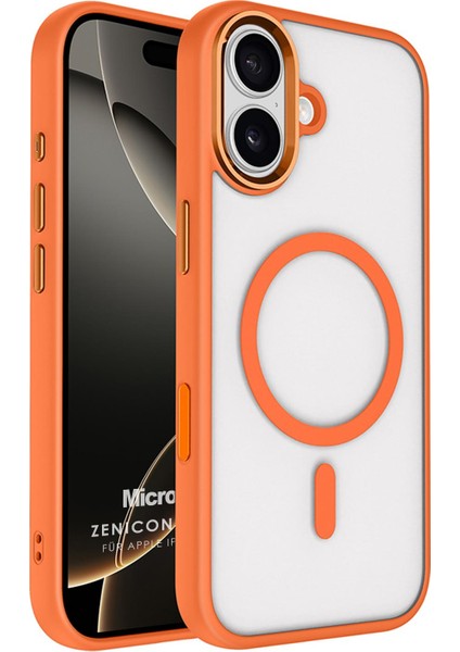 Apple iPhone 17 Kılıf Zenicon Magsafe Turuncu