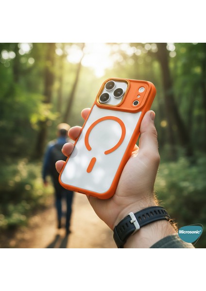 Apple iPhone 17 Kılıf Zenicon Magsafe Turuncu fırsatları