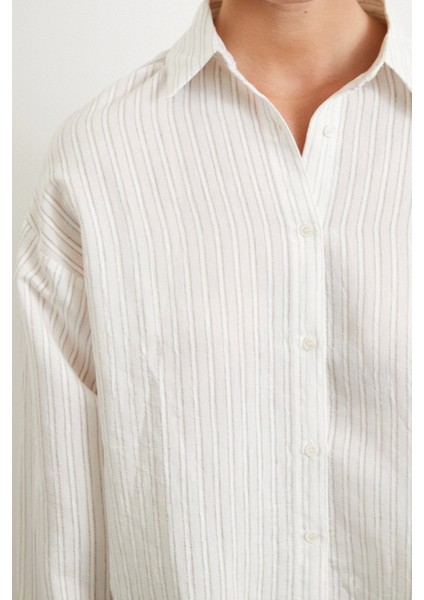 Simetrik Çizgili Gömlek Taş indirimleri