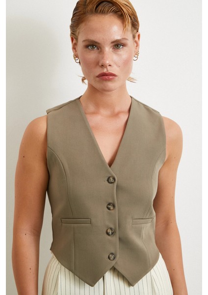 Astarlı Kuplu Yelek Haki fırsatları