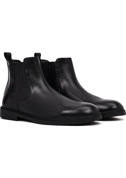 Erkek Siyah Deri Chelsea Bot 25WFD702118 fırsatları