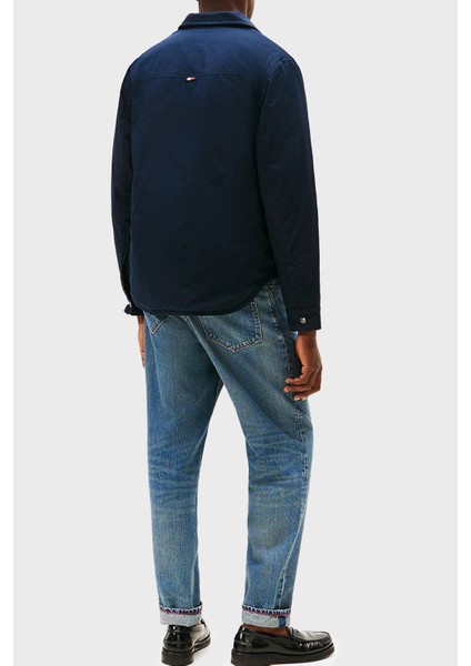 Logolu % 100 Pamuk Regular Fit Gömlek Ceket Erkek Gömlek Ceket MW0MW40611 Dw5 modelleri