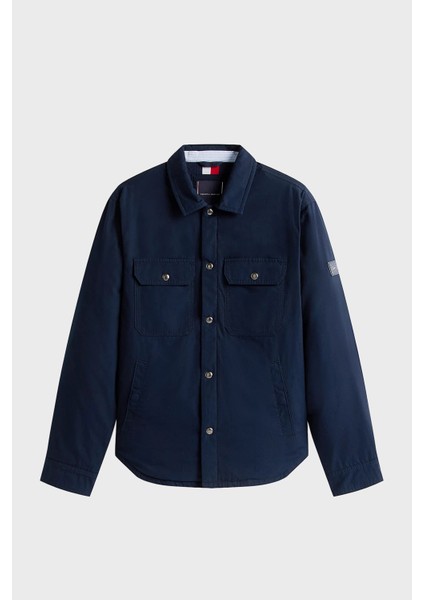 Logolu % 100 Pamuk Regular Fit Gömlek Ceket Erkek Gömlek Ceket MW0MW40611 Dw5 indirimleri