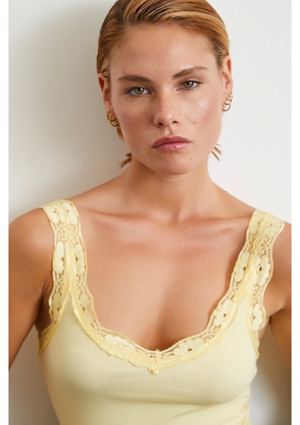 Dantel Askılı Top Sarı modelleri