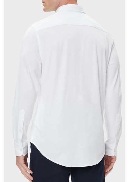 Pamuklu Regular Fit Düğmeli Yaka Uzun Kollu Gömlek Erkek Gömlek MW0MW39418 Ycf modelleri