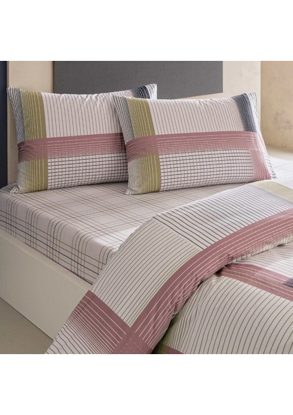 Genç Modası Ranforce Çift Kişilik Nevresim Takımı Zyra Pembe modelleri