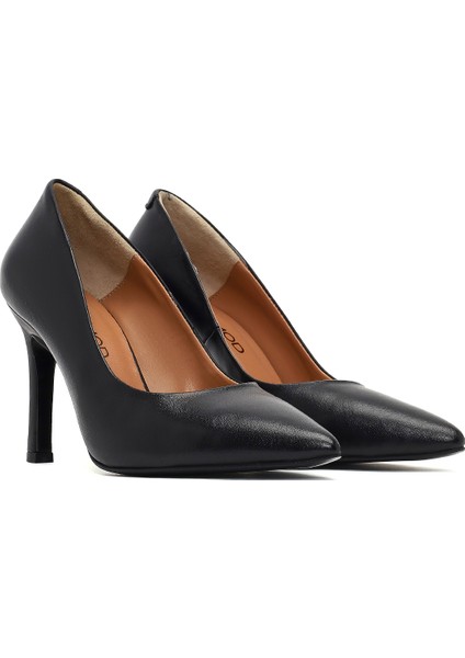 Kadın Siyah Ince Topuklu Deri Stiletto 25AFD161818 modelleri