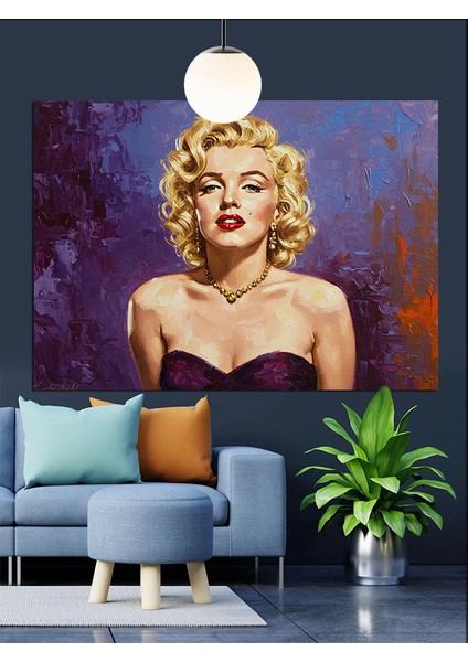 Sarışın Marilyn Monroe Portresi Dekoratif Kanvas - Mdf Ahşap Tablo modelleri