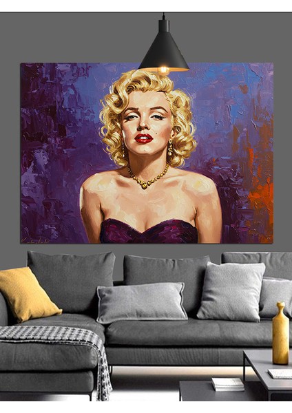 Sarışın Marilyn Monroe Portresi Dekoratif Kanvas - Mdf Ahşap Tablo indirimleri