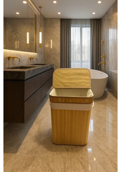 Bambu Çamaşır Sepeti 40X30X60 modelleri